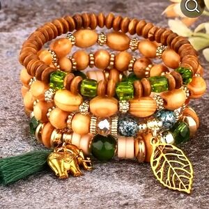 Boho-Chic 4pcs/set Tree of Life Charmed Multilayer Bracelets -